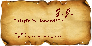 Gulyás Jonatán névjegykártya